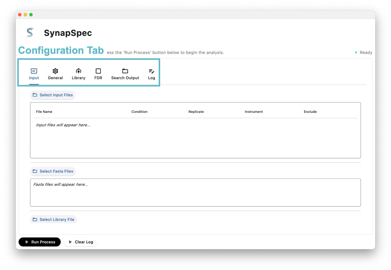SynapSpec GUI Overview